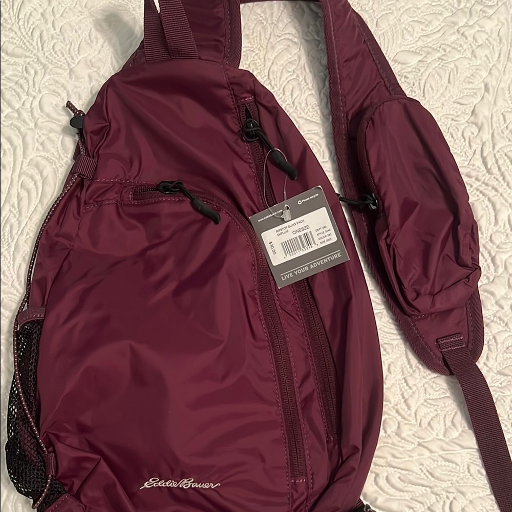 Eddie Bauer Maroon Sling Backpack